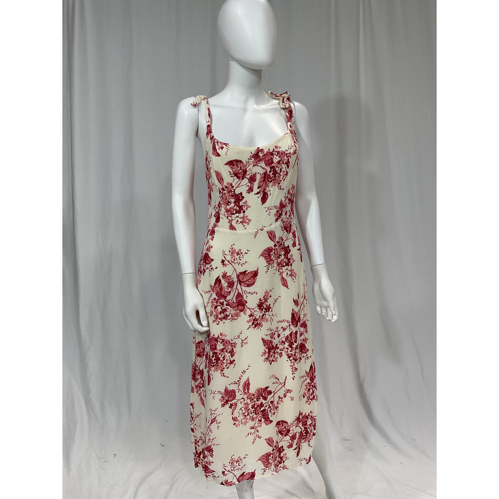 Reformation 'Besse' White Scoop Neck Dress Size 12