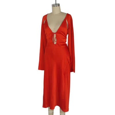 L'Academie Sleek Red Connor Midi Size M Dress
