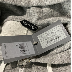Tom Ford Mens Grey Half Zip Pullover Hoodie Size 52 EU / US Large