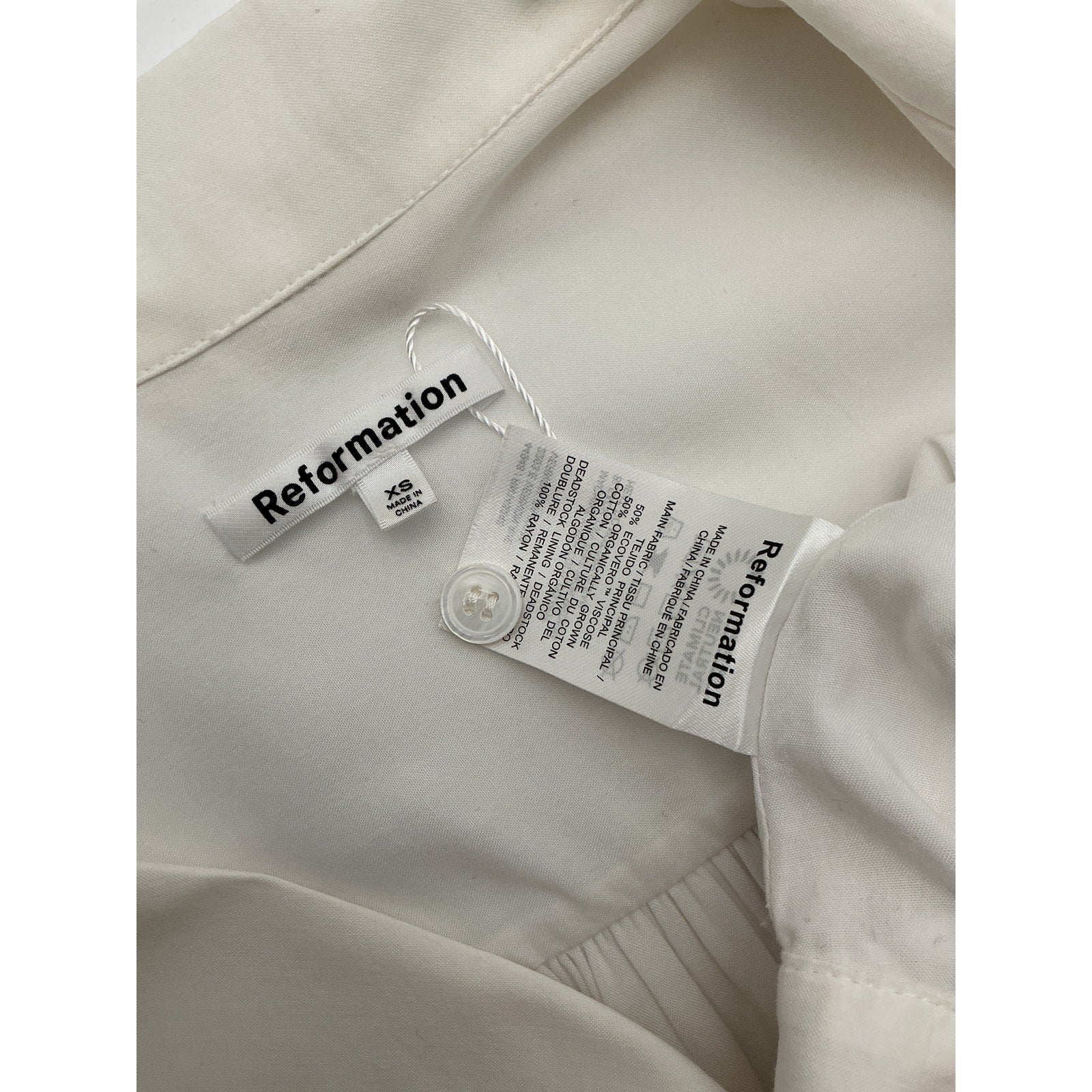 Reformation 'Payton' White Top Size XS