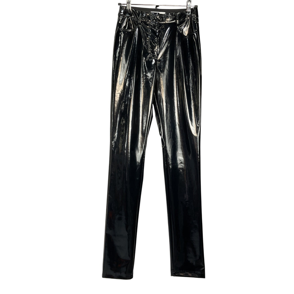 Tibi 'Tech' Black Polyester Patent Skinny Pant Size 0 - NWT