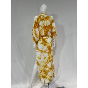 Swf 'Plunge' Yellow Kimono Sleeve Dress Size S