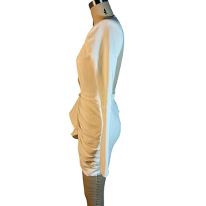 Michael Costello Elegant White Fena Mini Dress Size XS NWT