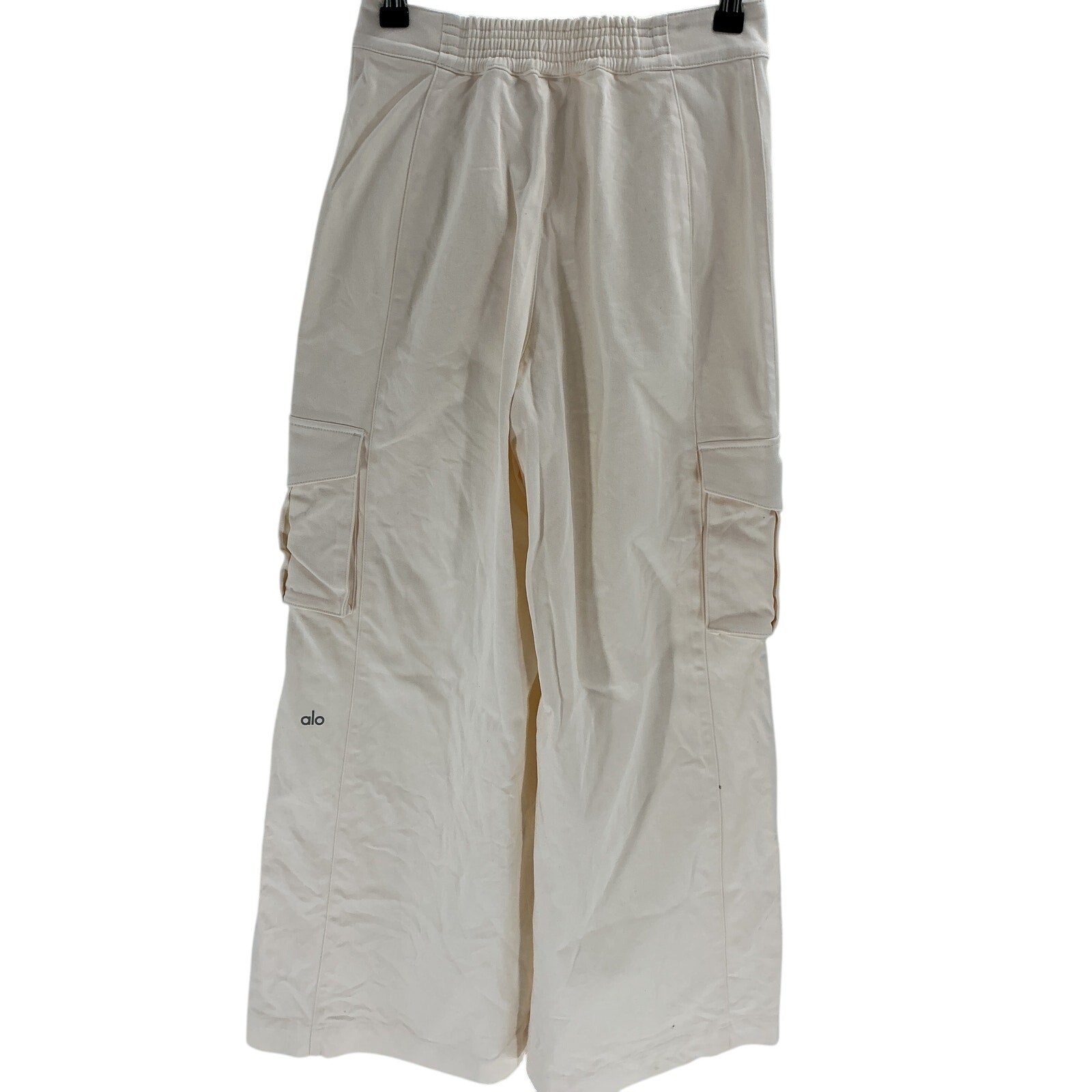 Alo Yoga Show Off Cargo Beige Cotton Wide Leg Trouser (Regular) Size XS