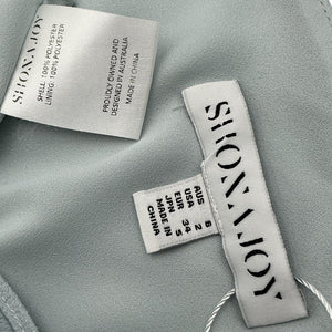 Shona Joy Elegant Turquoise Luxe Bias Cowl Slip Dress Size US 2