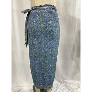 Veronica Beard 'Amura' Blue Cotton Blend Coverup Maxi Skirt Size M