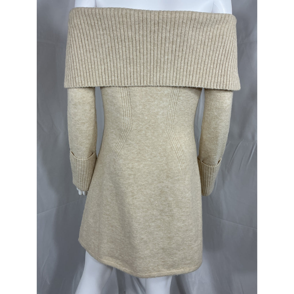 Cult Gaia 'Edna' White Off Shoulder Knit Dress Size M