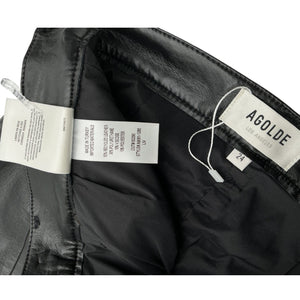 Agolde Sleek Black Liv Mini Skirt Size 24