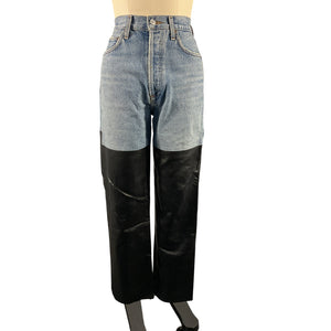 Agolde Pieced 90s Black Blue Pinch Waist Denim Jeans Size 25