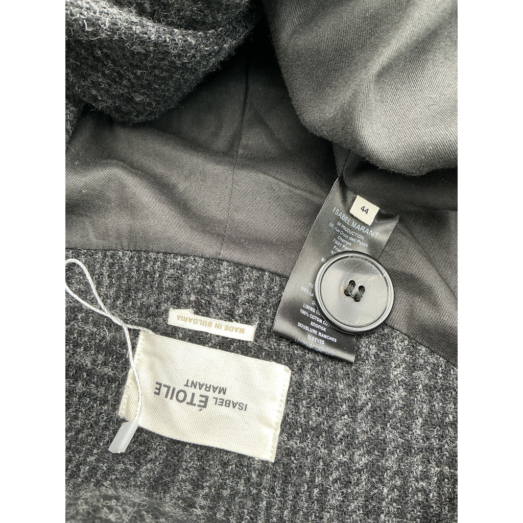 Isabel Marant Etoile 'Limiza' Black Wool Coat Size 44