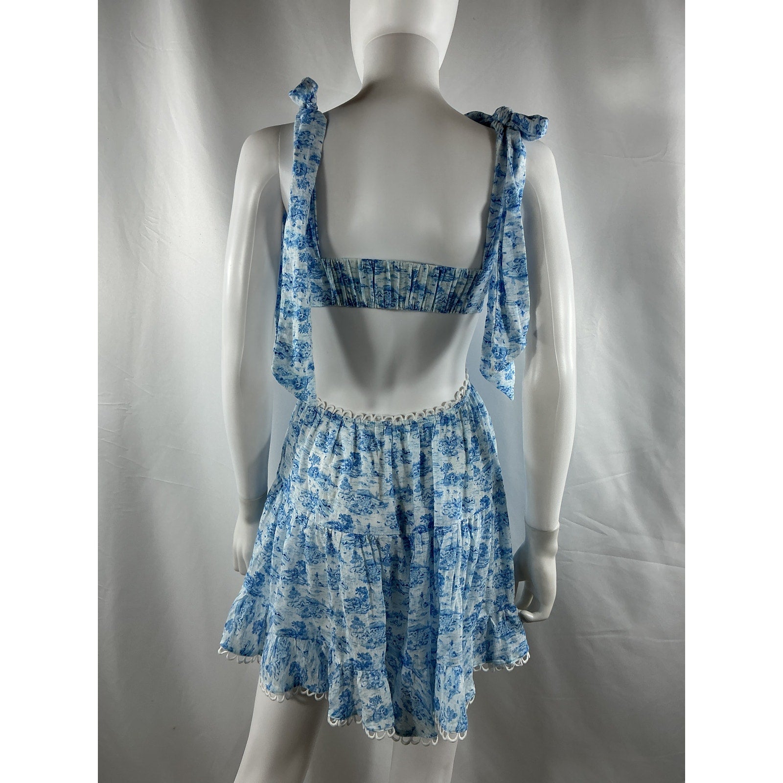 Tularosa 'Olynne' Blue Cotton Mini Dress Size XS