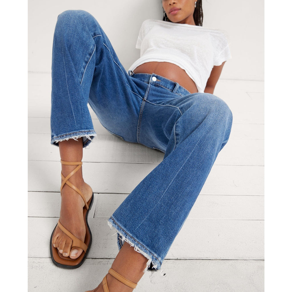Hatch The Boyfriend Blue Cotton Maternity Denim Jean Size 24