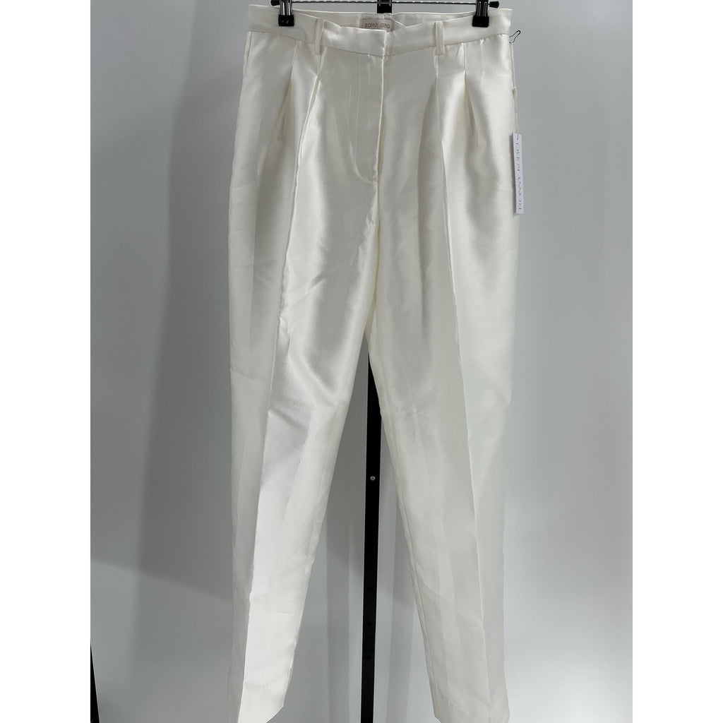 Ronny Kobo 'Carrine' Ivory Polyester Pant Size M