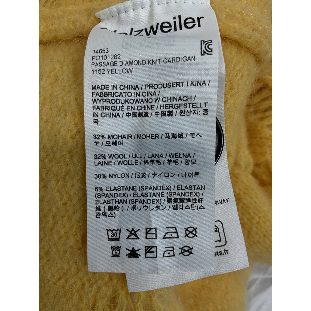Holzweiler 'Passage' Yellow Diamond Cardigan Size L