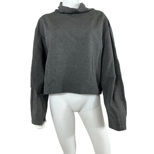 Staud Cropped Grey Binoche Top Shirt Size L