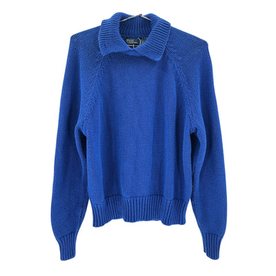 Ralph Lauren Cozy Blue Layered Collar Size S Cotton Sweater