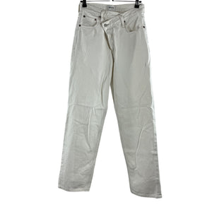 Agolde Relaxed White Off Criss Cross Denim Jeans Size 24