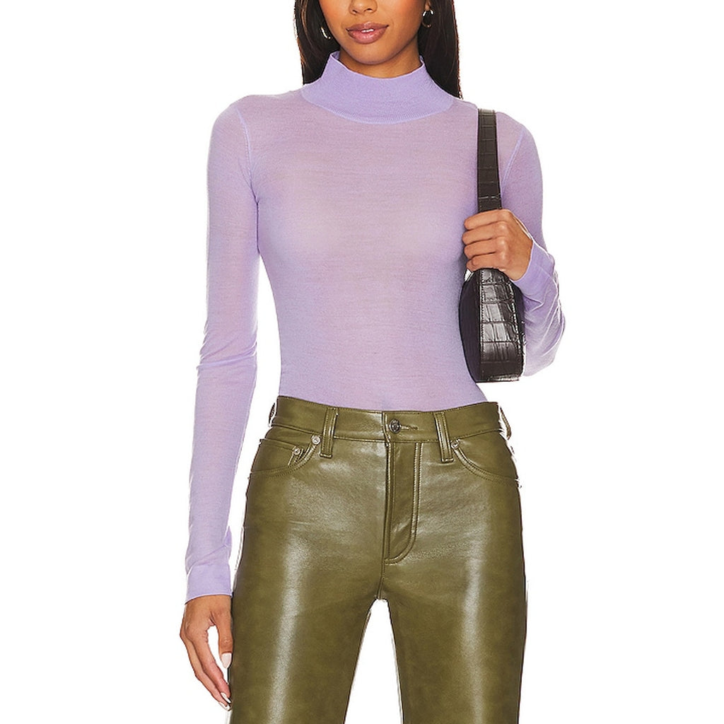 Nanushka 'Harri' Purple Merino Wool Turtleneck Size M