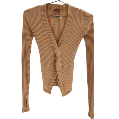 Alix Nyc Ribbed Beige Inez Top Size XS