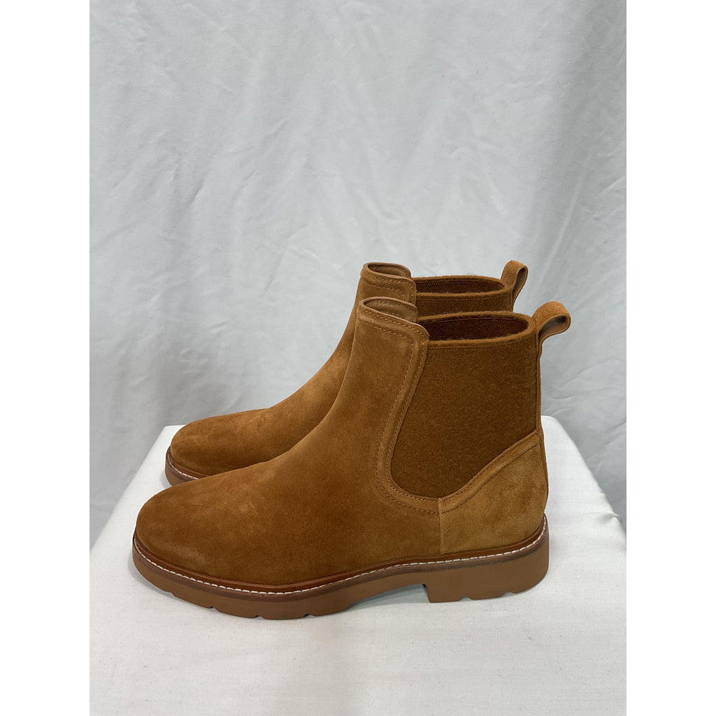 Vince 'Rue' Tan Suede Leather Lug Boot Size 8
