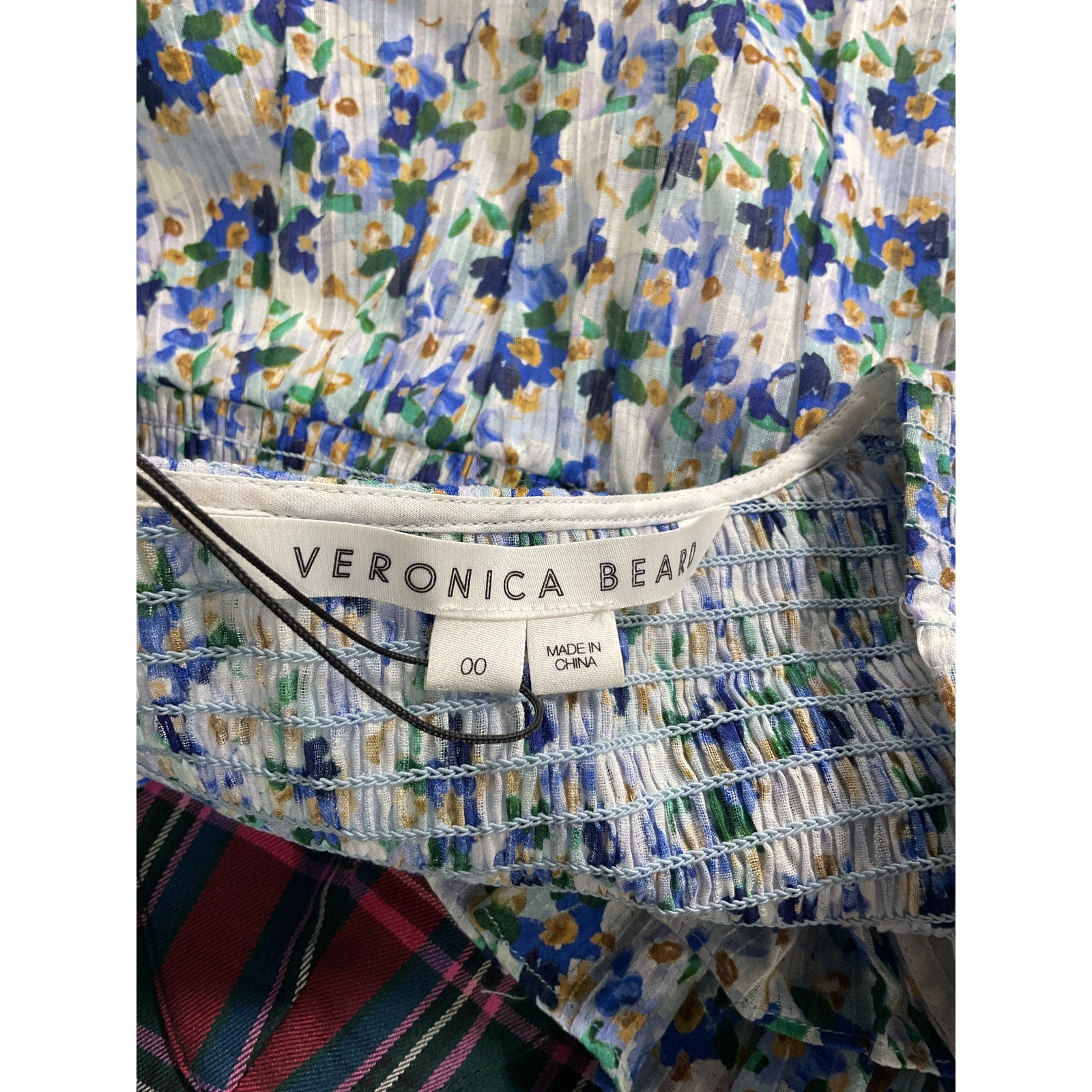 Veronica Beard 'Darrah' Blue Puff Sleeve Dress Size 0 - NWT