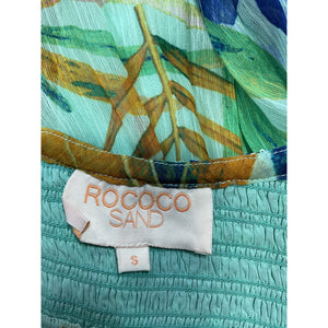 Rococo Sand Green Polyester Mini Dress Size S