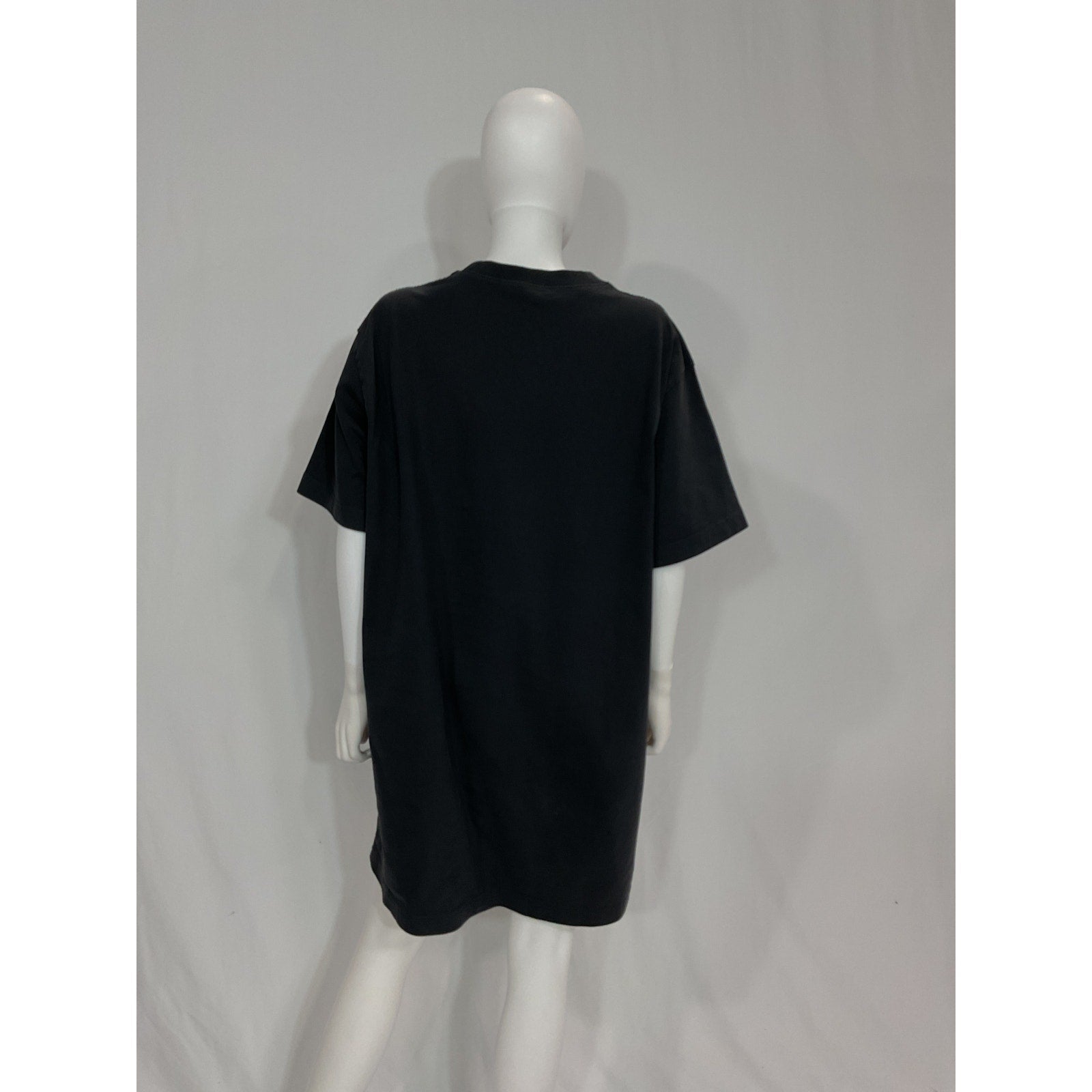 Acne Studios Black T-Shirt Mini Logo Crewneck Dress Size S
