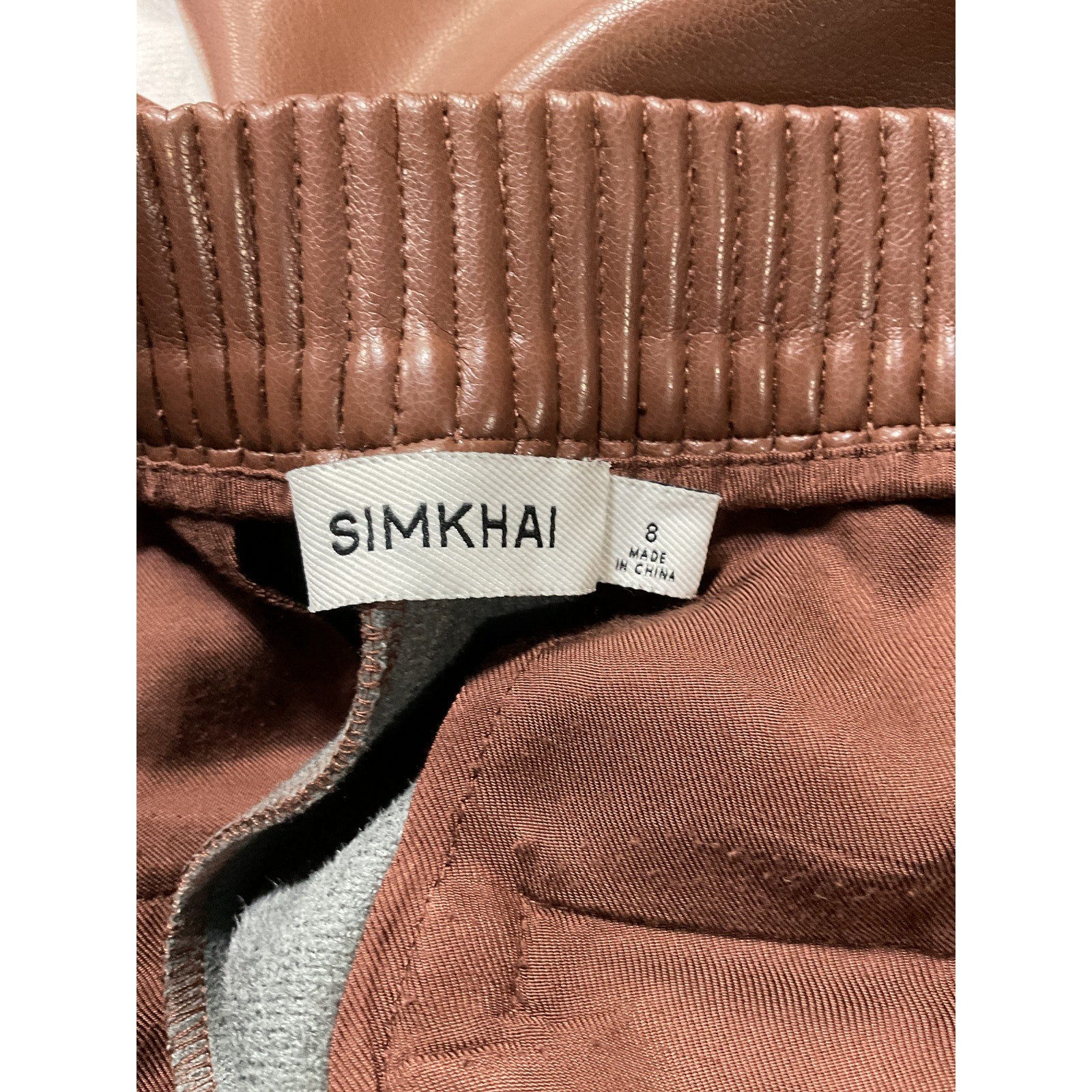 Simkhai 'Mackenzie' Brown Straight Leg Pants Size 8