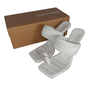 Gia Borghini Woven White Rhw Sandals Size 41 EU / US 11