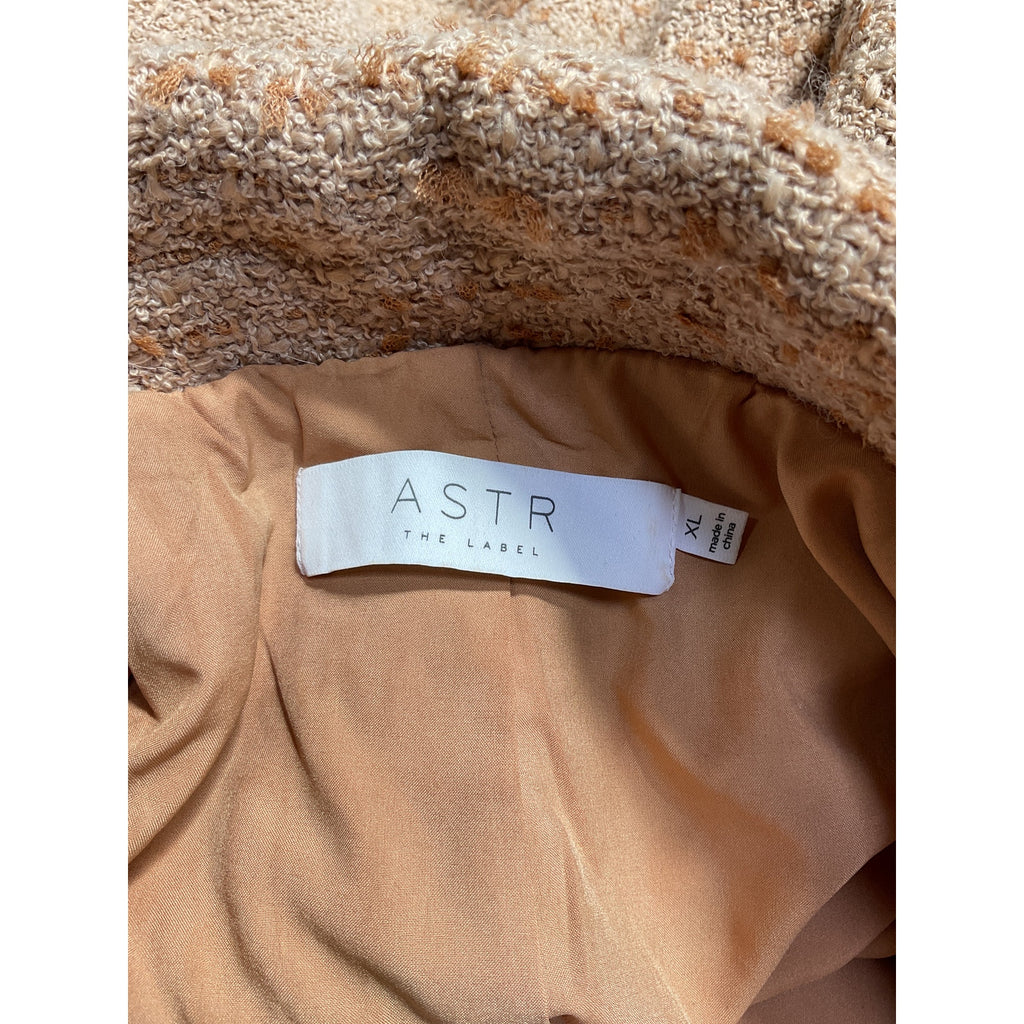 Astr The Label 'Bronwyn' Brown Polyester Jacket Size XL