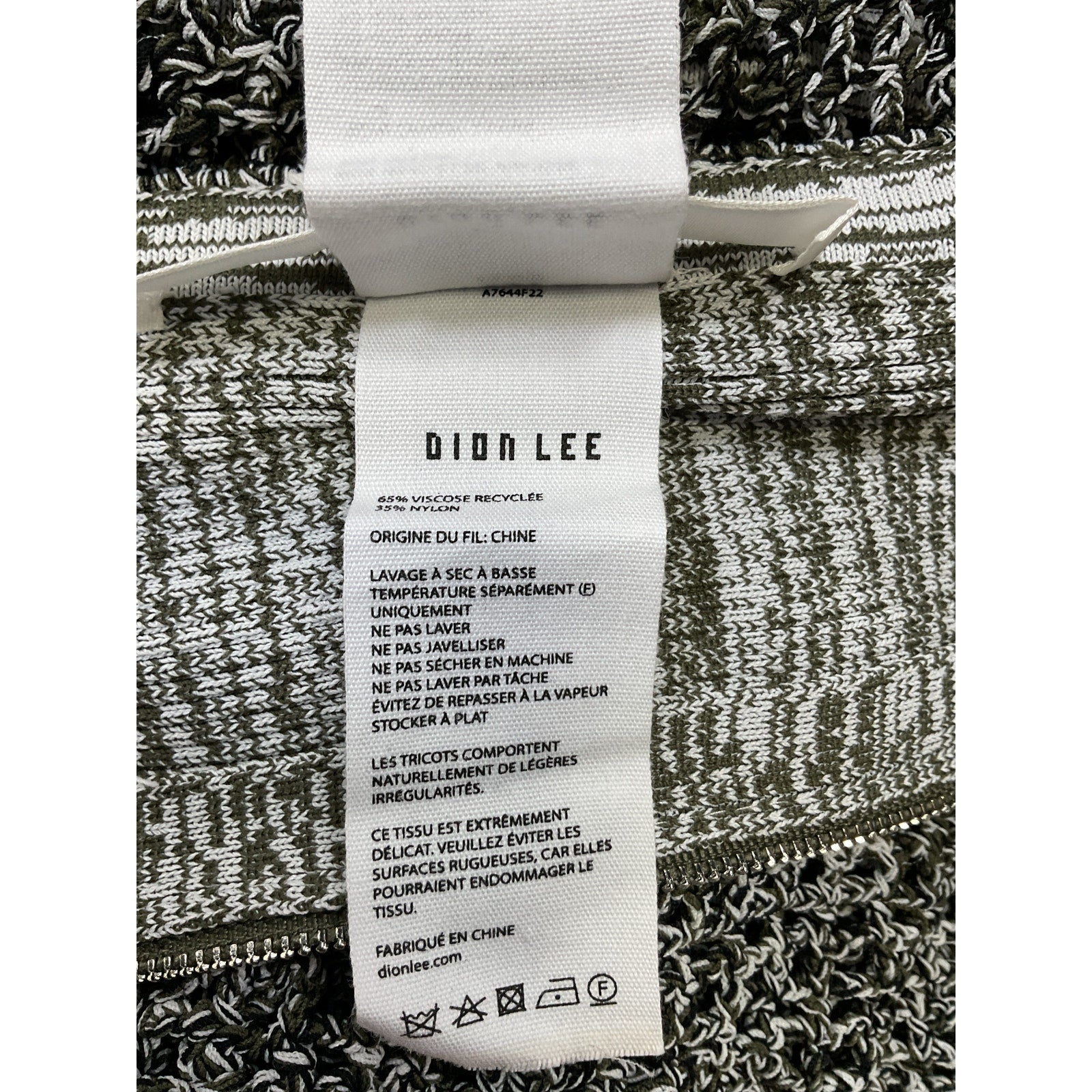 Dion Lee 'Stirrup' Black Viscose Crochet Mini Dress Size M