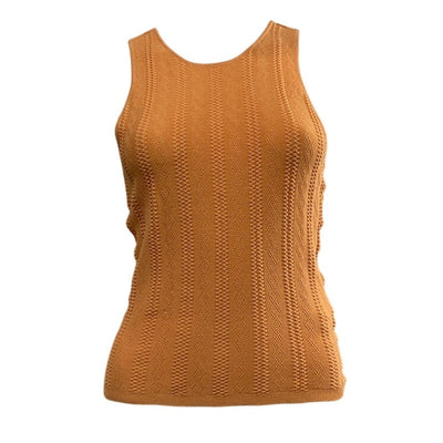 Remain Birger Christensen Pointelle Knit Peach Liza Tank Top Size EU 36 / US 4 NWT