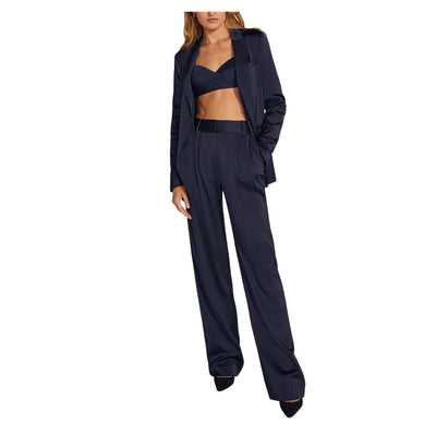 Favorite Daughter Satin Blue Peak Lapel Blazer Size XS