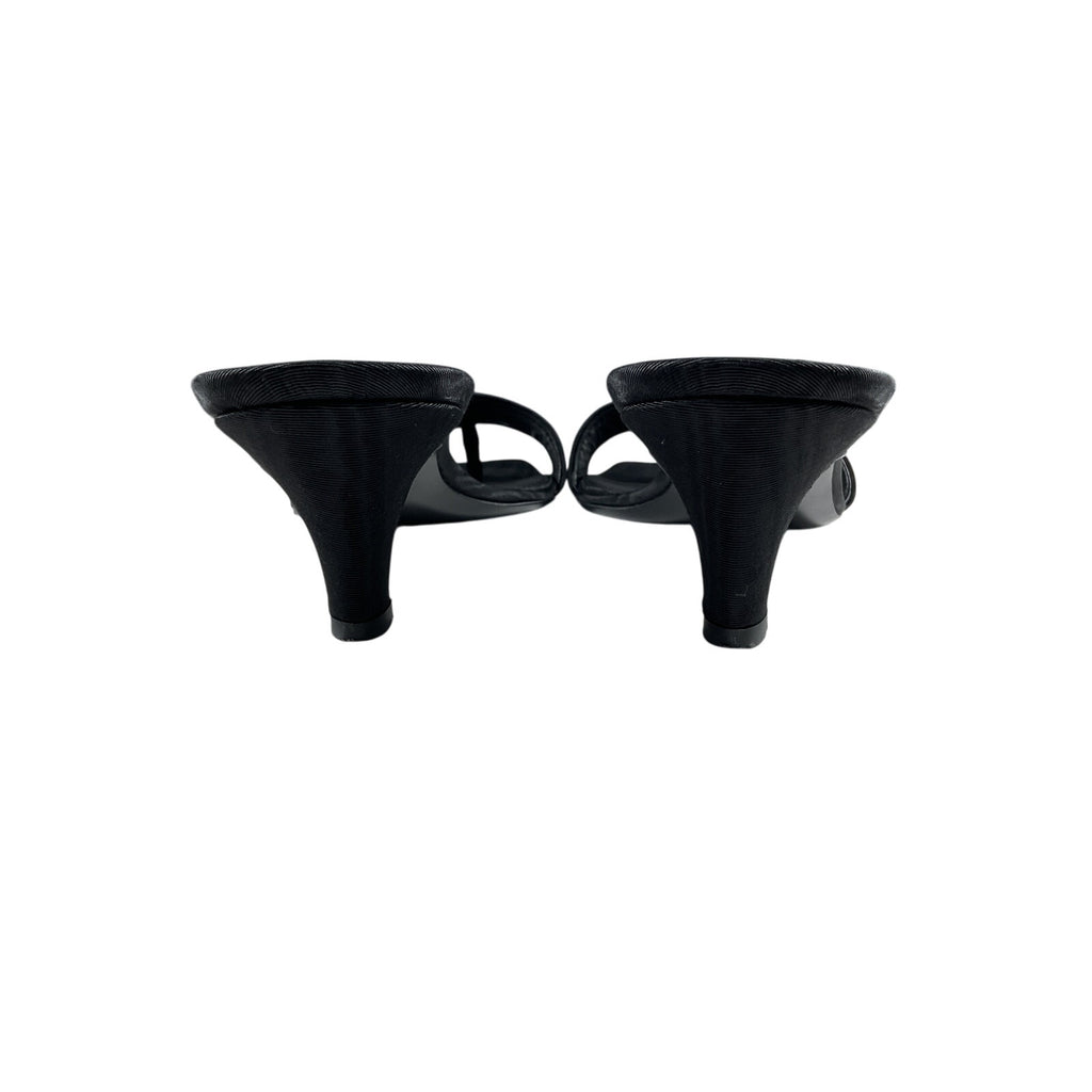 Toteme 'Moire' Black Mules Size 8