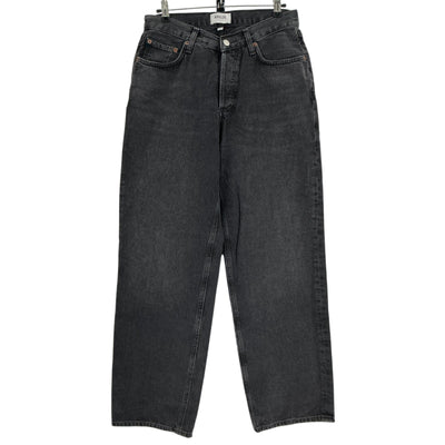 Agolde Baggy Black V Waist Denim Jeans Size 28