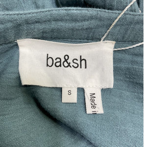 Ba&sh Embroidered Teal Daphne Blouse Size S