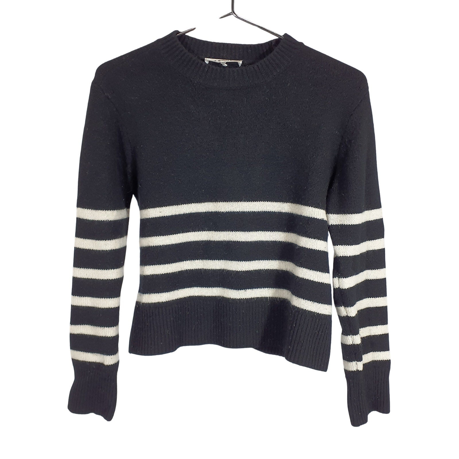Frame Clean Black Cashmere Crewneck Sweater Size S / P
