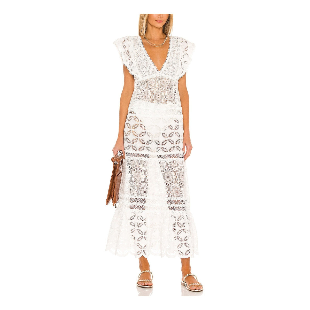 Waimari Lace Cream Nicole Dress Size S