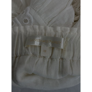 LoveShackFancy Embroidered White Briella Skirt Size XS