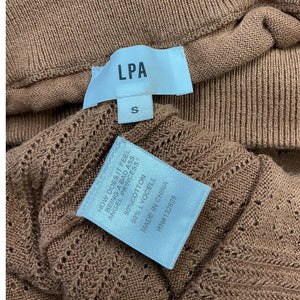 Lpa Knit Coffee Bennett Skirt Size S