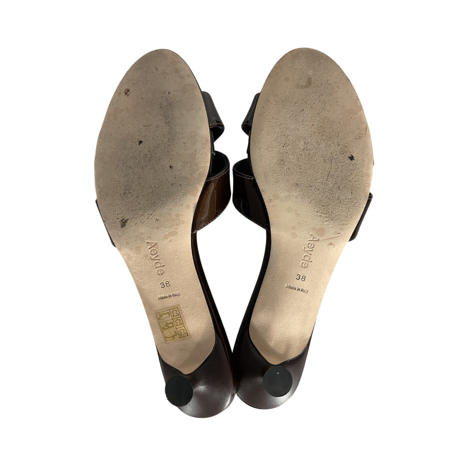 Aeyde 'Stina' Brown Leather Mules Size 8