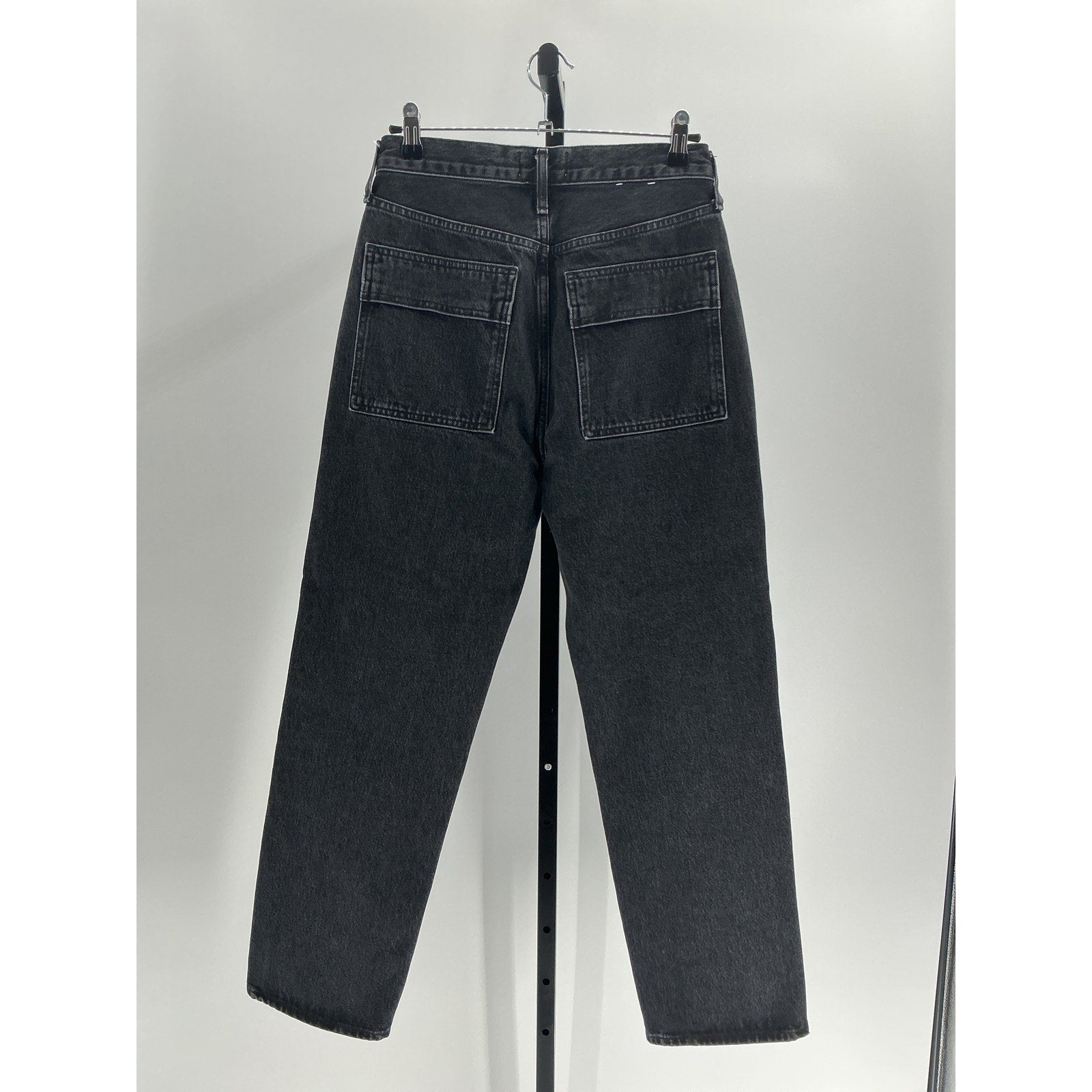 Agolde Cooper Black Cotton Cargo Denim Jean Size 25