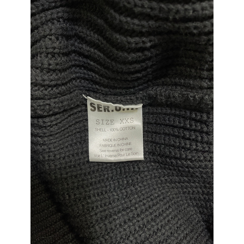 Ser.O.Ya 'Devin' Black Cotton Sweater Size XXS