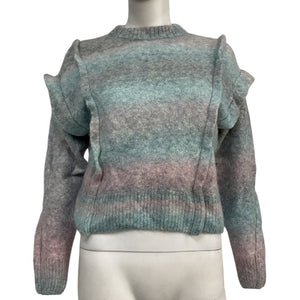 Iro Cozy Blue And Pink Valya Pullover Sweater Size XS