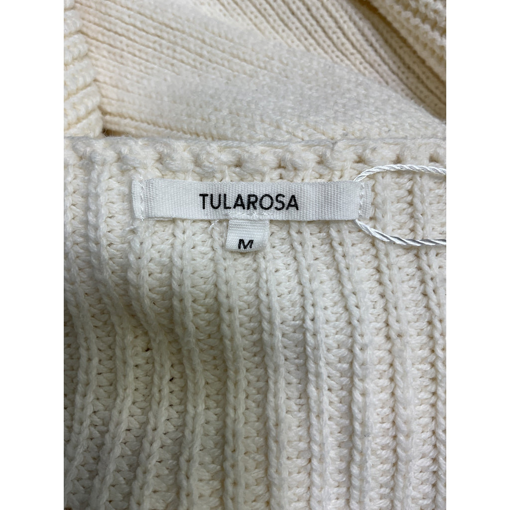 Tularosa 'Mia' Cream Cotton Surplice Mini Dress Size M