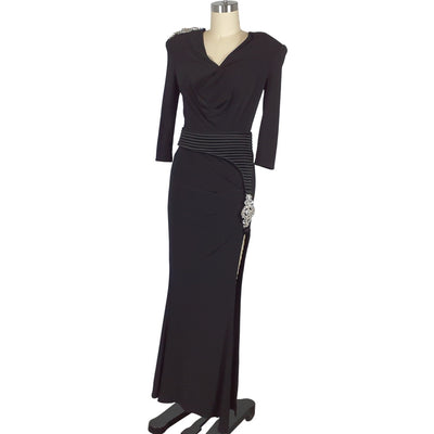Zhivago Embellished Black Riots Hope Gown Size 6