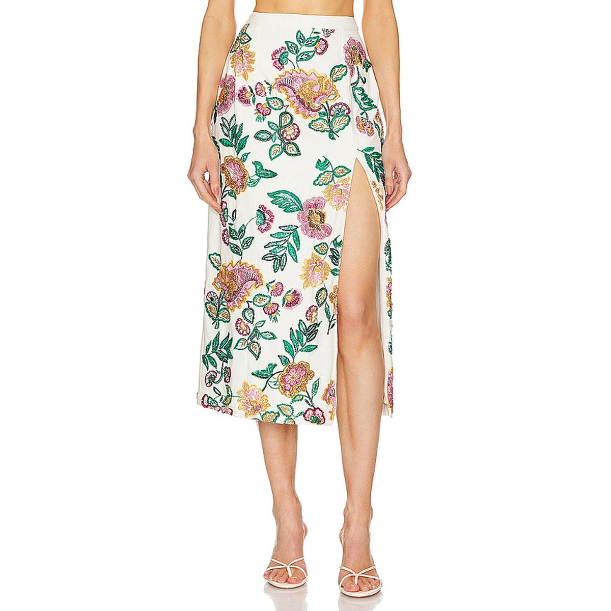 Misa Los Angeles 'Thara' White Cotton Skirt Size S