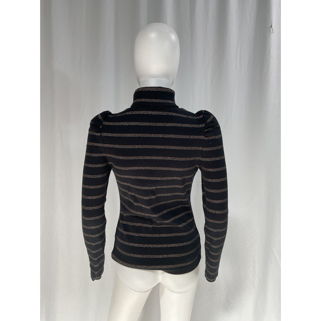 Veronica Beard 'Cedar' Black Turtleneck Size XS