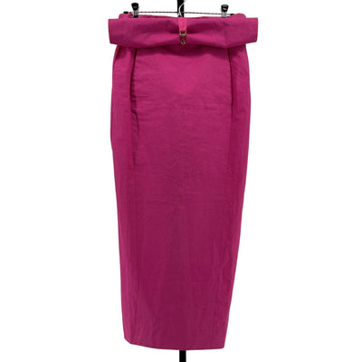 Jacquemus 'Terra' Pink Linen Layered Maxi Skirt Size 40 - NWT