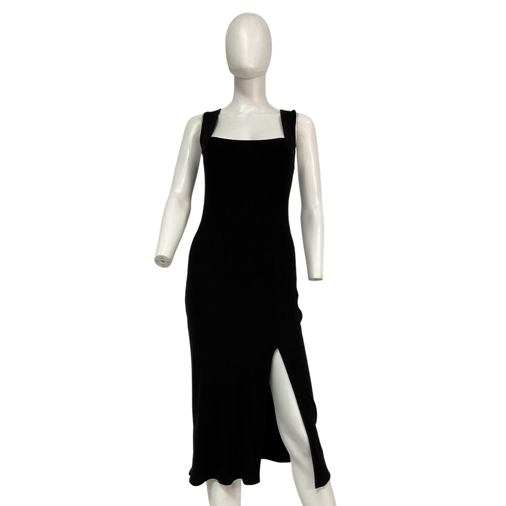Reformation 'Cassi' Black Tencel Lyocell Knit Dress Size L